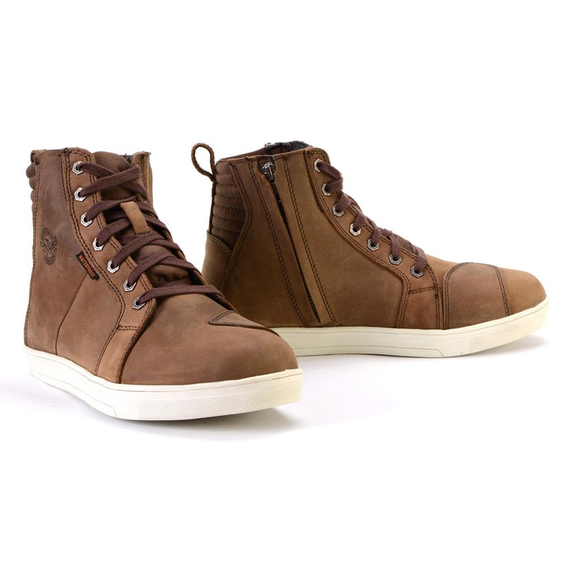 Milwaukee Leather MBM9113 Mens Brown Waterproof Leather Motorcycle Reinforced Riding Shoes wAnkle Support  115